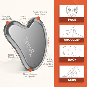TeraRX Terahertz Gua Sha radiance shot with natural skin glow