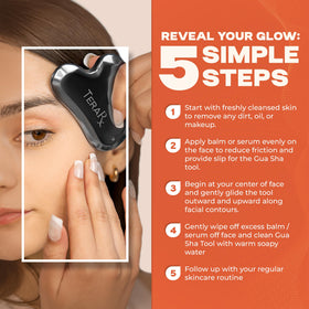 TeraRX Terahertz Gua Sha travel-friendly size fits cosmetic kit
