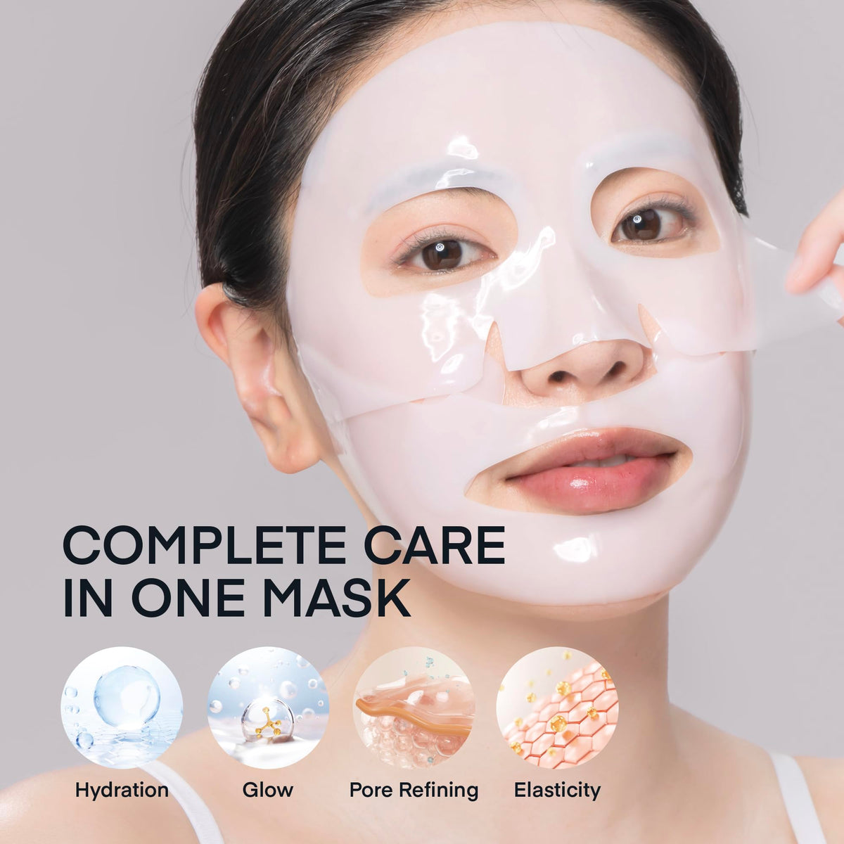 TEREZ & HONOR Real Deep Bio Collagen Mask 8D Hyaluronic HD provides multi-layer hydration for plump skin.