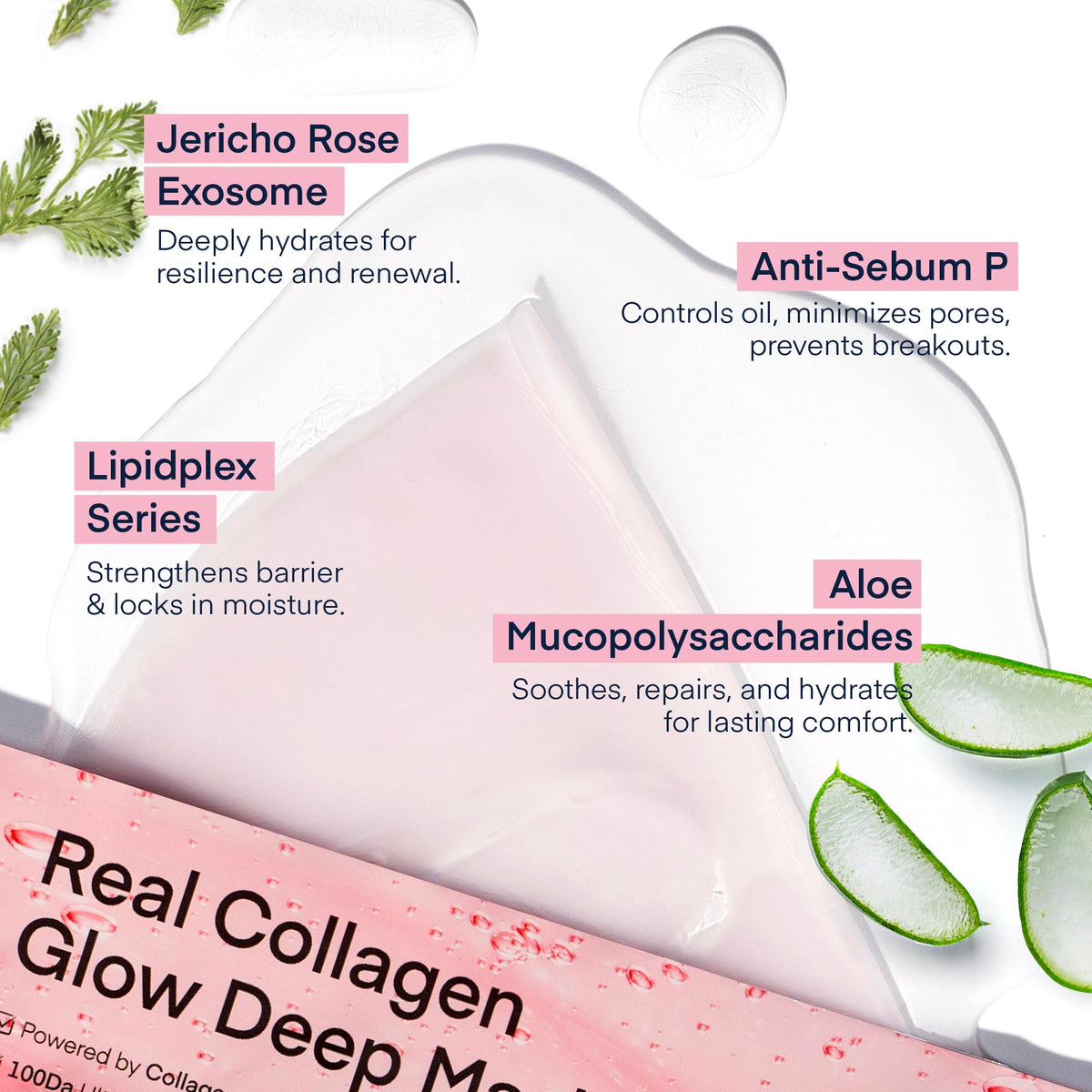 TEREZ & HONOR Real Deep Bio Collagen Mask fragrance-free formula suits sensitive skin.