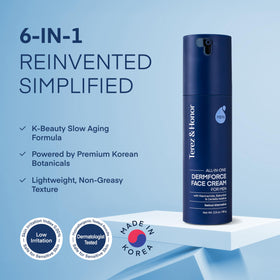 TEREZ & HONOR 6-in-1 cream texture close-up highlights lightweight absorption