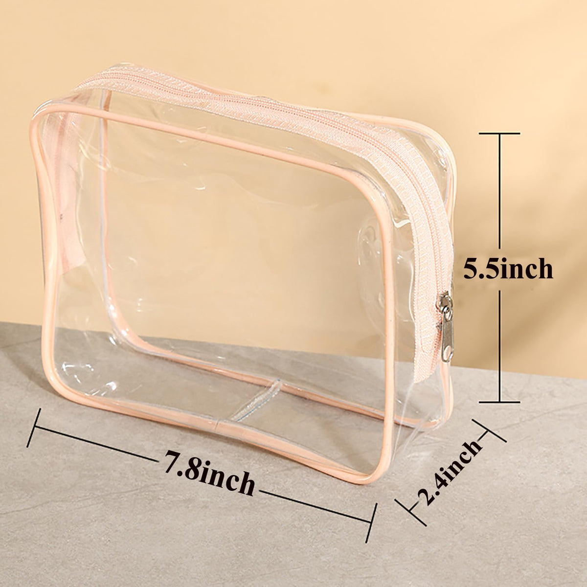 Tergy waterproof PVC makeup bag keeps small items visible and protected during trips