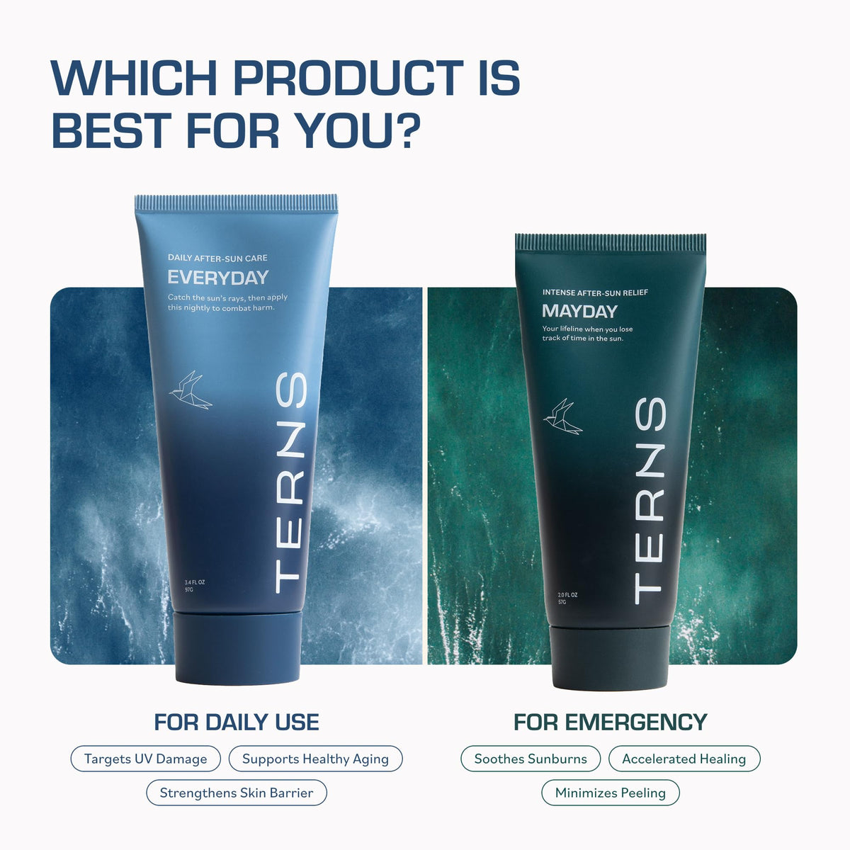 TERNS Everyday Moisturizer travel-size bottle in a bag