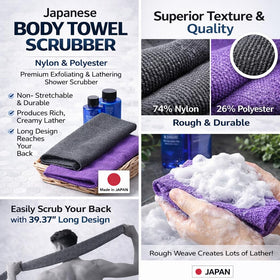 Terra Distribution 2pc set exfoliating washcloth ideal for shower routines.