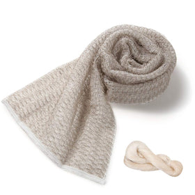 Terra Distribution exfoliating washcloth back-scrubber linen for thorough back cleansing.
