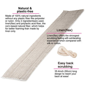 Terra Distribution exfoliating washcloth back-scrubber organic cotton for comfortable exfoliation.