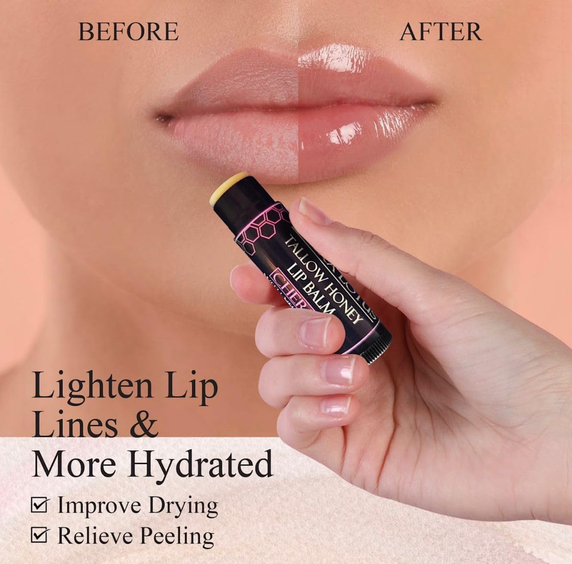 On-the-go Terra Lotus lip balm packaging in cherry, convenient for purse