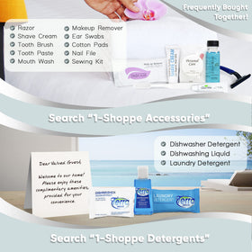 Terra Pure amenities kit packaging designed for bulk hotel use