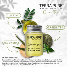 Terra Pure shampoo bottle shown for closet storage, supporting organized hotel spaces.