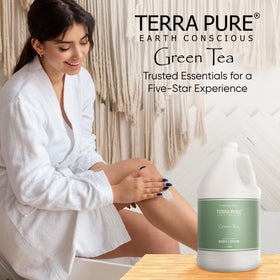 Terra Pure Green Tea Hotel Body Lotion bulk supply for vacation rentals