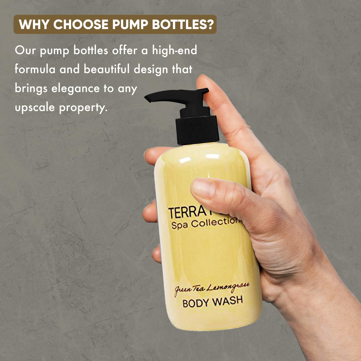 Terra Pure Eco Box packaging highlighting minimal waste solution in hospitality.