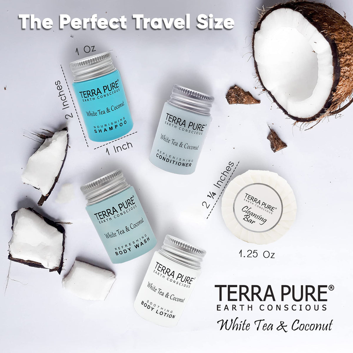 Terra Pure soap bar with white tea coconut fragrance for guest rooms