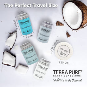 Terra Pure soap bar with white tea coconut fragrance for guest rooms