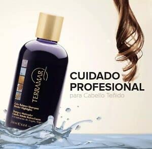 Terramar Color Balance Shampoo Blonde/Highlights pump for easy daily application