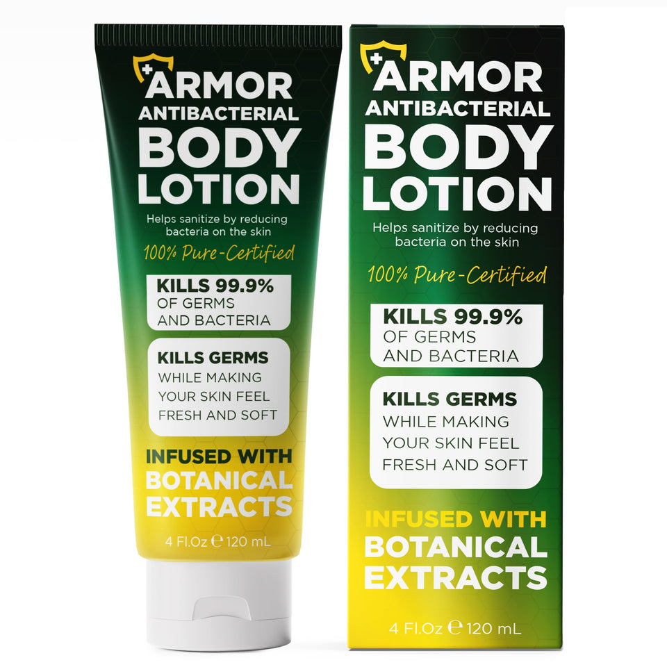Terramed Just Think Comfort antibacterial body lotion bottle for daily use and protection