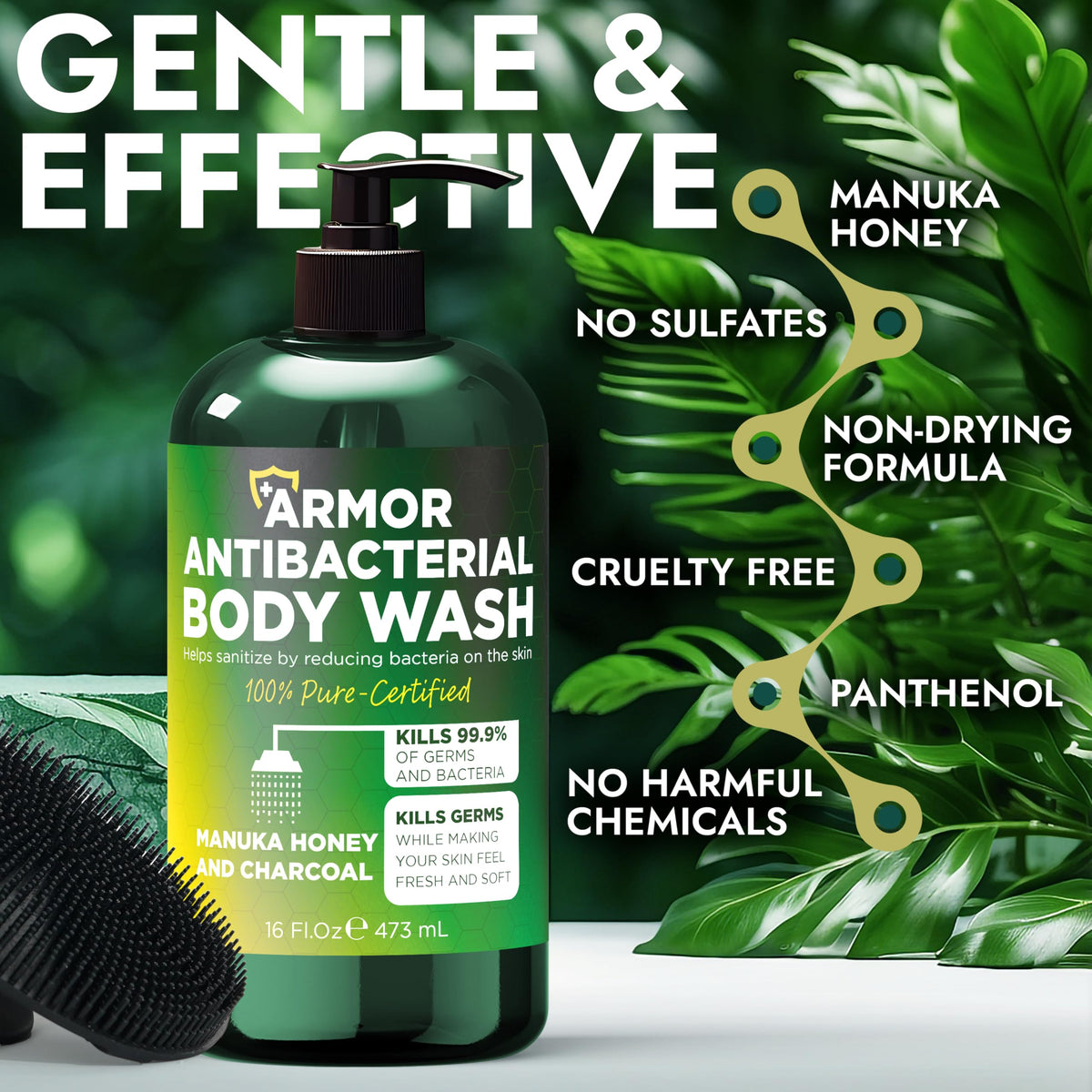 Terramed Just Think Comfort Manuka honey and activated charcoal cleanse balances pores and hydrates.