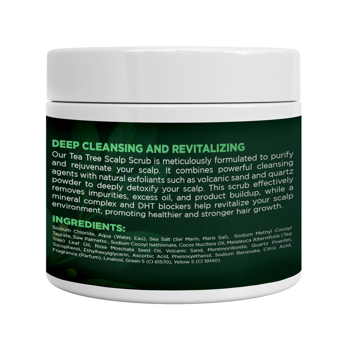 Terramed Just Think Comfort Tea Tree Scalp Scrub routine on daily care for hair balance.