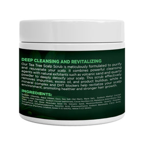 Terramed Just Think Comfort Tea Tree Scalp Scrub routine on daily care for hair balance.