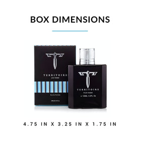 Territoire Blue product shot on shelf aids quick decision.