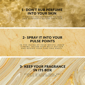 Territoire Gold 79 mist spray, quick refresh for lasting impression
