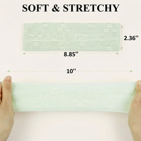 TERSE lace headband green offers a boho accent for outdoor outfits.