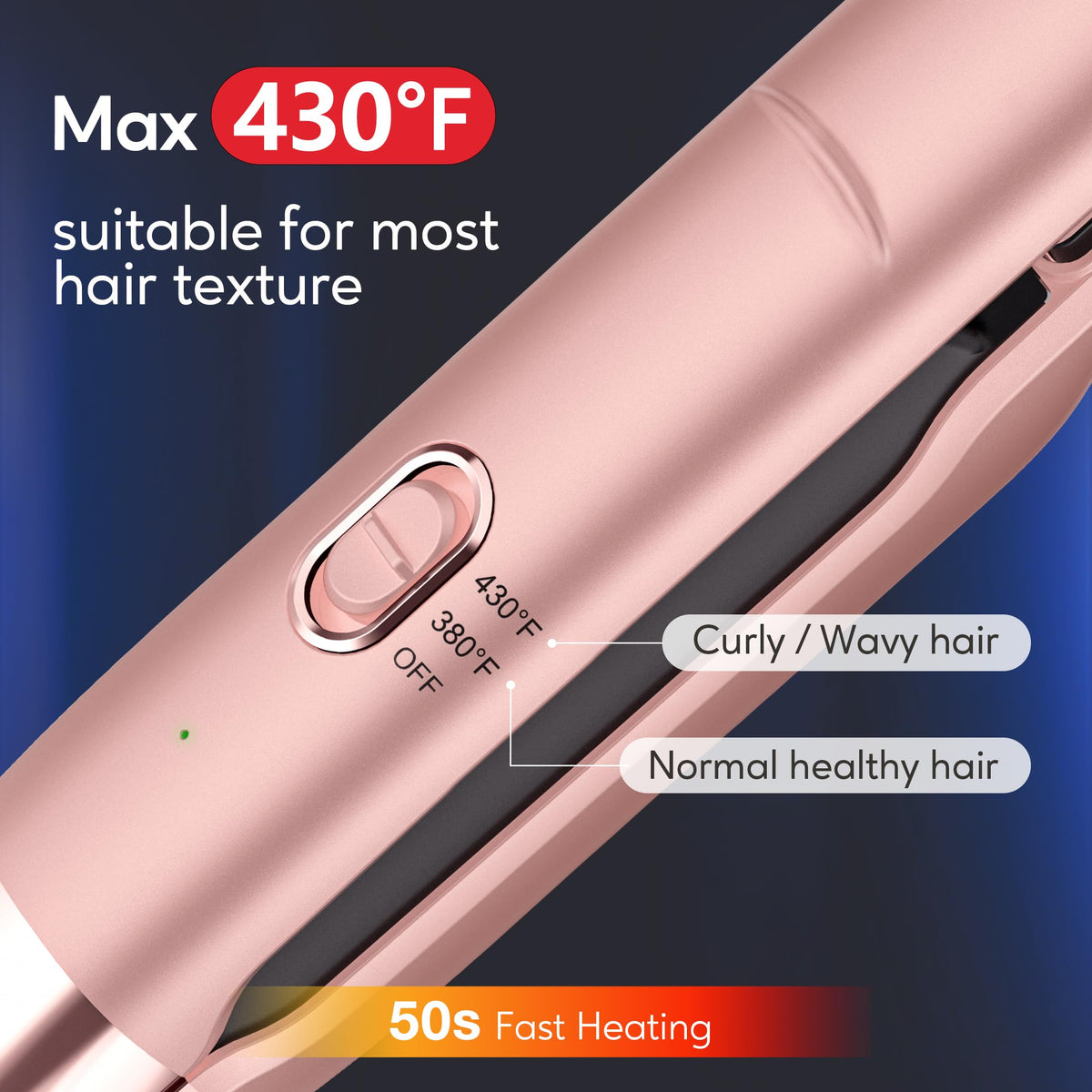 Terviiix cordless hair straightener argan oil infused plates close-up delivers smooth finish.
