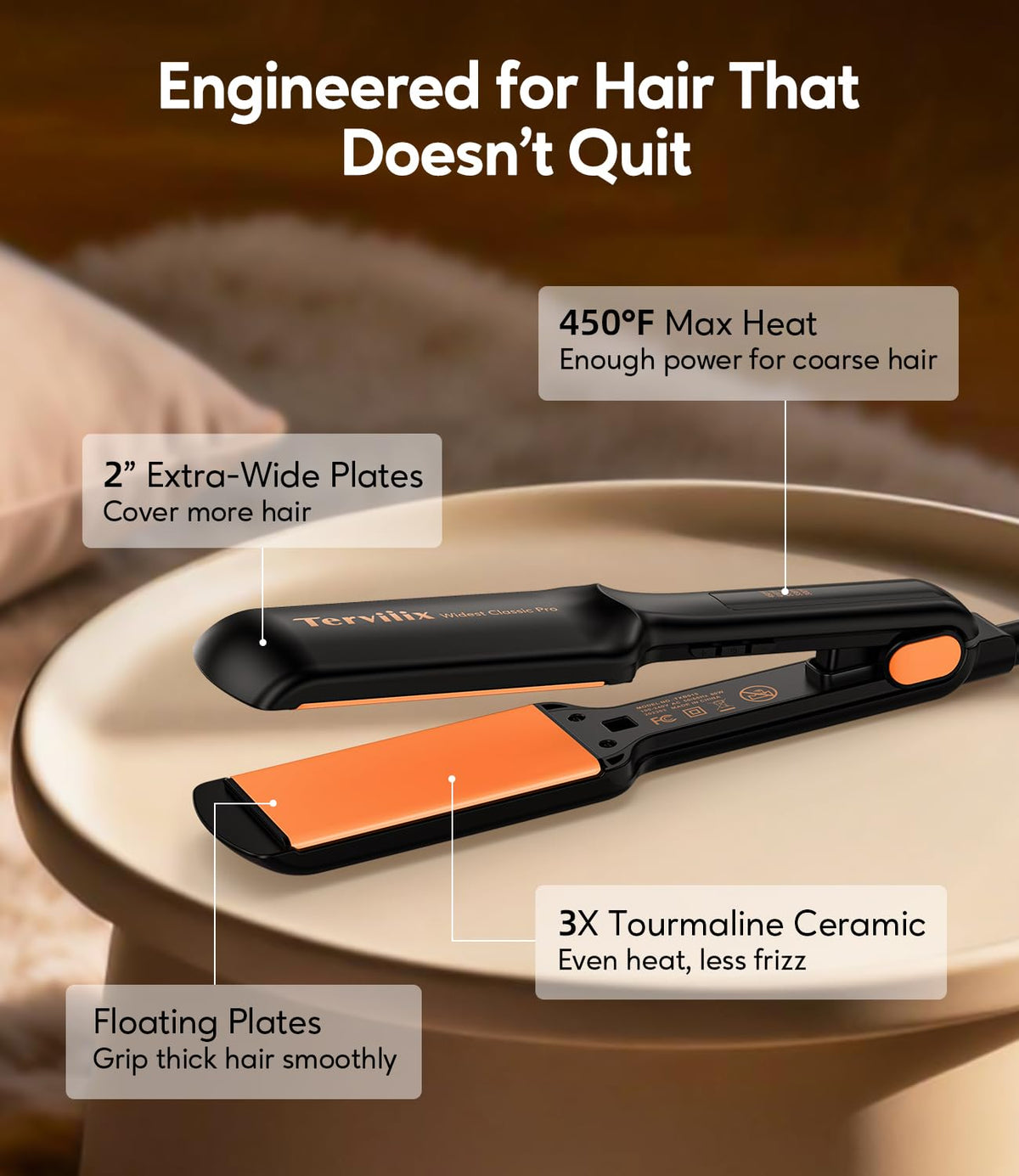 Terviiix floating plates and cool-touch tip for safe, smooth glides.