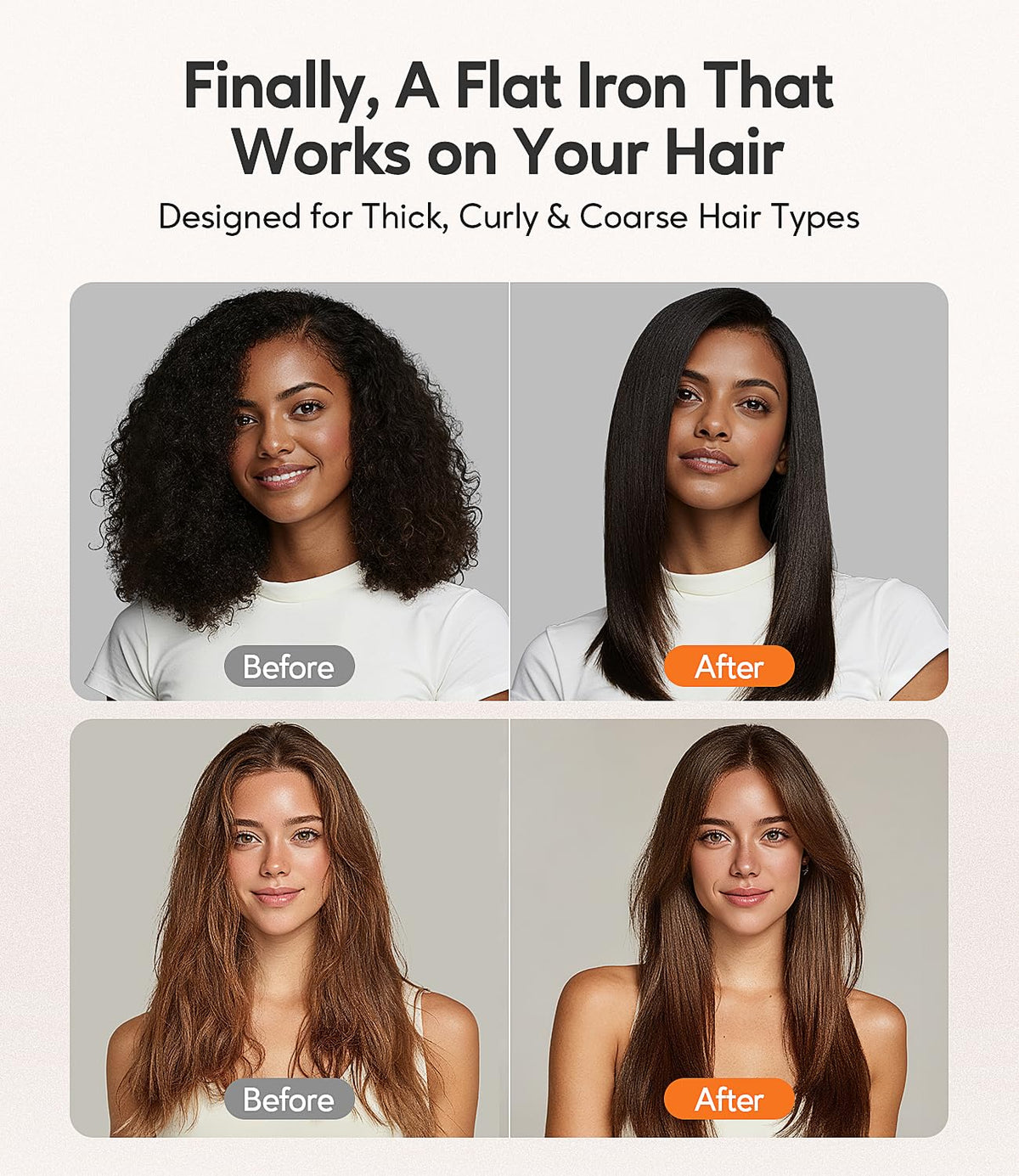 Terviiix flat iron heats in 30 seconds for quick mornings.
