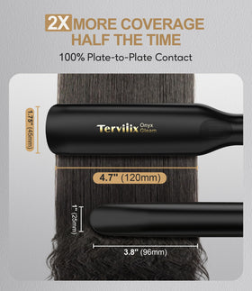 Terviiix nano-ceramic plates with ions to reduce frizz and seal moisture