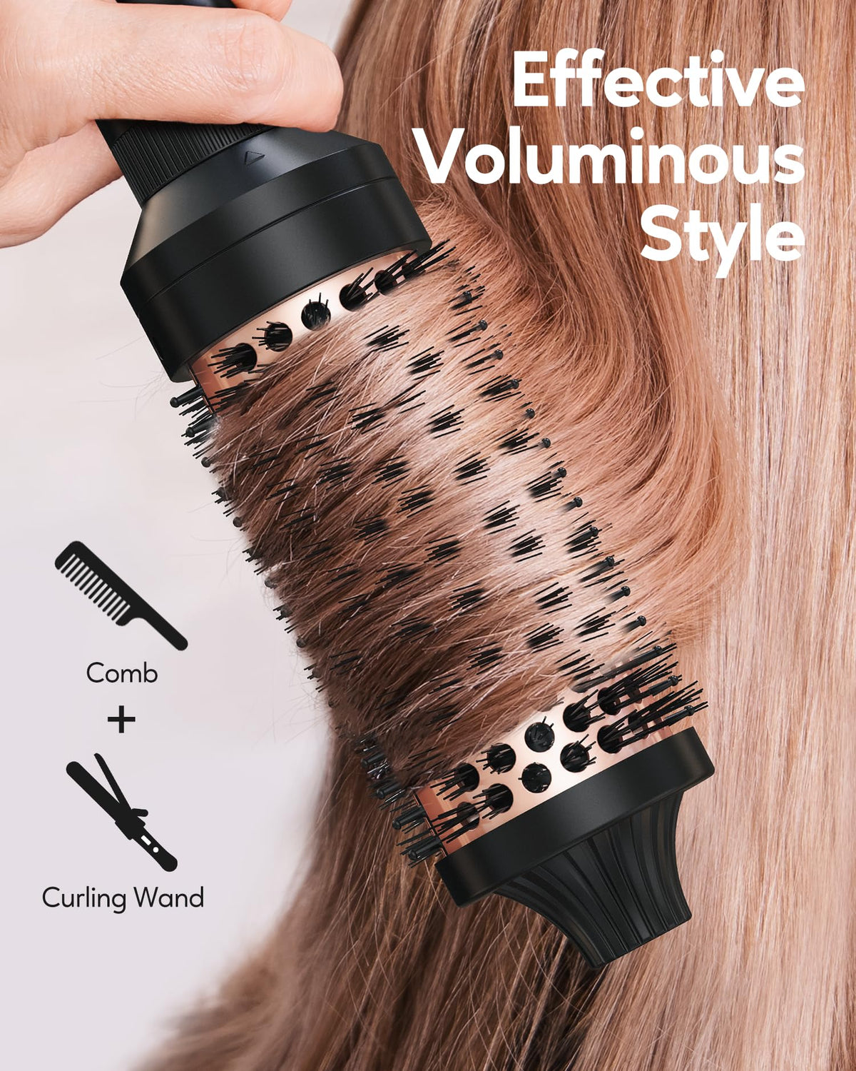 Terviiix PRO 1-77 inch head for dramatic, voluminous curls
