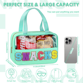 TESAFNG clear cosmetic bag with zipper keeps cosmetics visible and organized during travel.