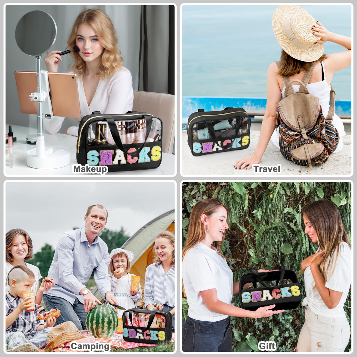 TESAFNG gift-worthy clear bag; stylish travel companion.