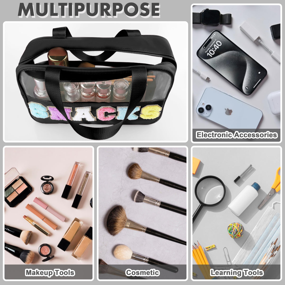 TESAFNG multi-purpose pouch; ideal as makeup bag or travel case.