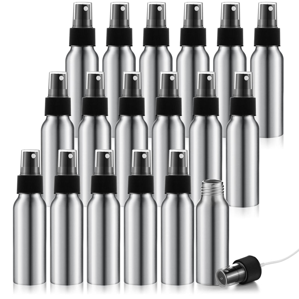 Tessco for you 2oz aluminum mist bottle pour demonstrates smooth atomization for cosmetics.