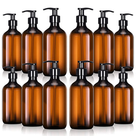 Tessco for you amber pump bottle with 16.9 oz capacity for soap or lotion