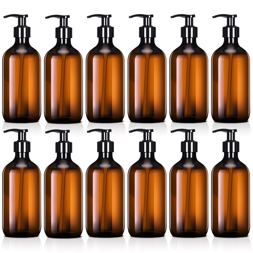 Tessco for you amber bottle pump set—durable and refillable for daily use.