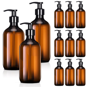 Tessco for you amber pump bottle 12-pack for organized dispensing and easy refills