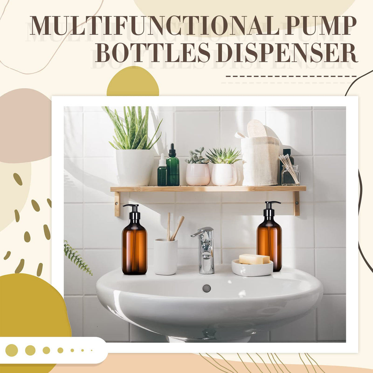 Tessco for you amber pump bottle is dishwasher safe for easy cleaning