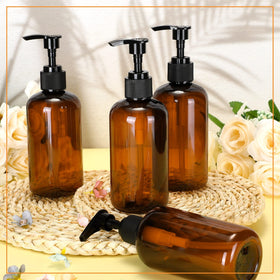 Tessco for you amber pump bottle multi-use for sanitizer and lotions