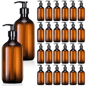 Tessco for you amber pump dispenser bottle for lotion or soap, easy to pour.