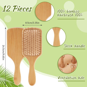 Tessco for you bamboo hair brush paddle lightweight for everyday styling and on-the-go use