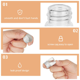 Tessco for you clear glass bottles set ideal for seeds or spices