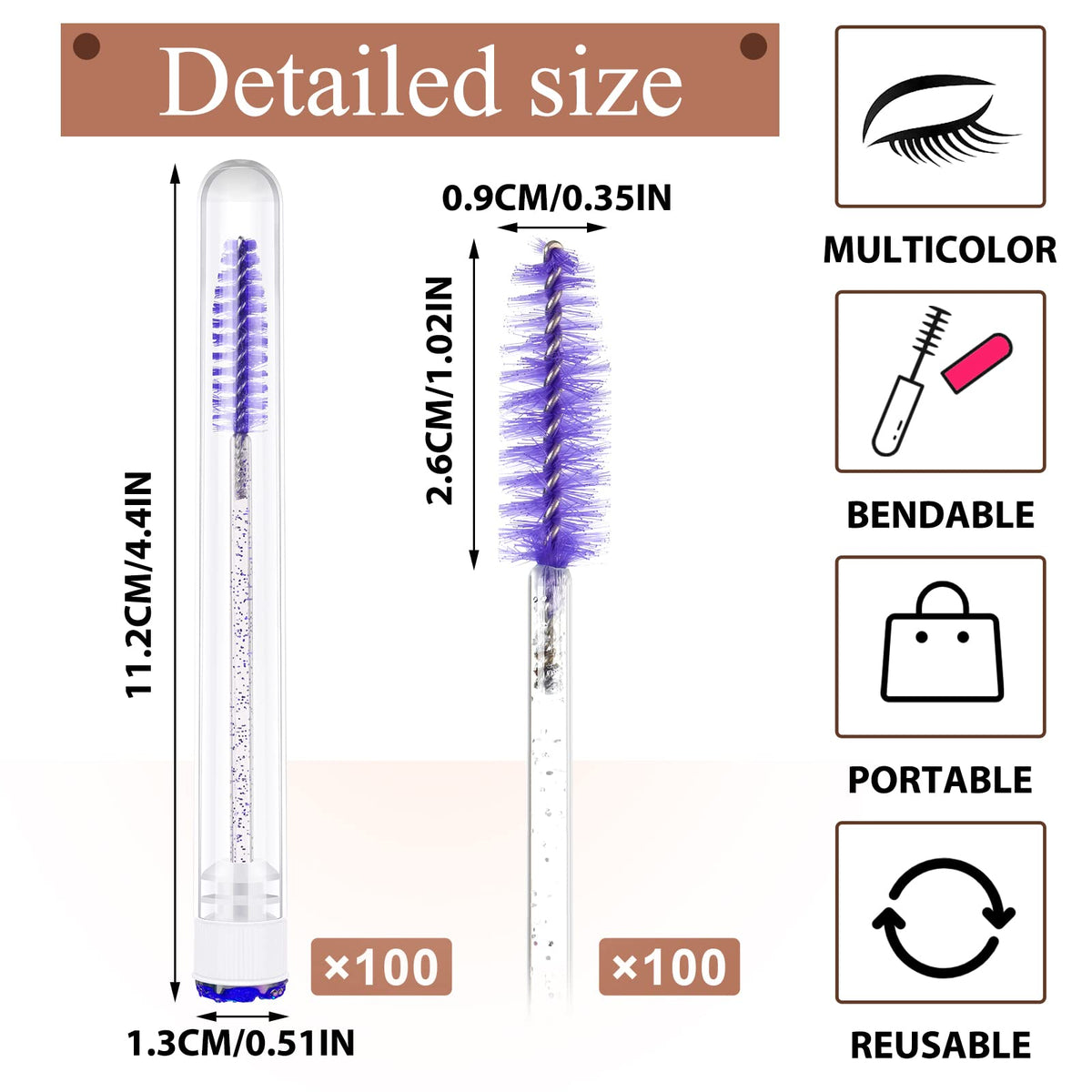 Tessco for you lash spoolie brush for easy brow grooming.