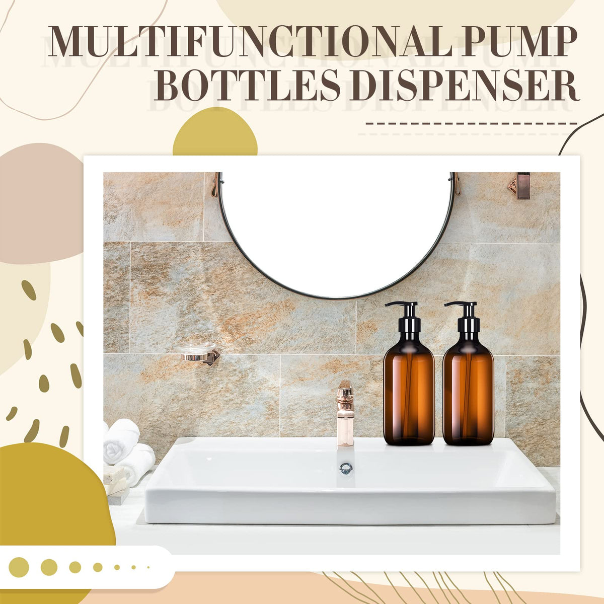 Tessco for you travel-ready amber pump bottle for on-the-go