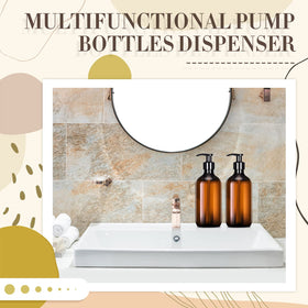 Tessco for you travel-ready amber pump bottle for on-the-go