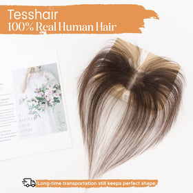 TESSHAIR bangs clip-in closeup shows heat-styling potential.