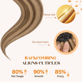 TESSHAIR easy-clip system stays secure from morning to night.