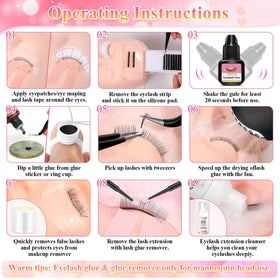 Tetutor tweezers and under-eye pads for precise application