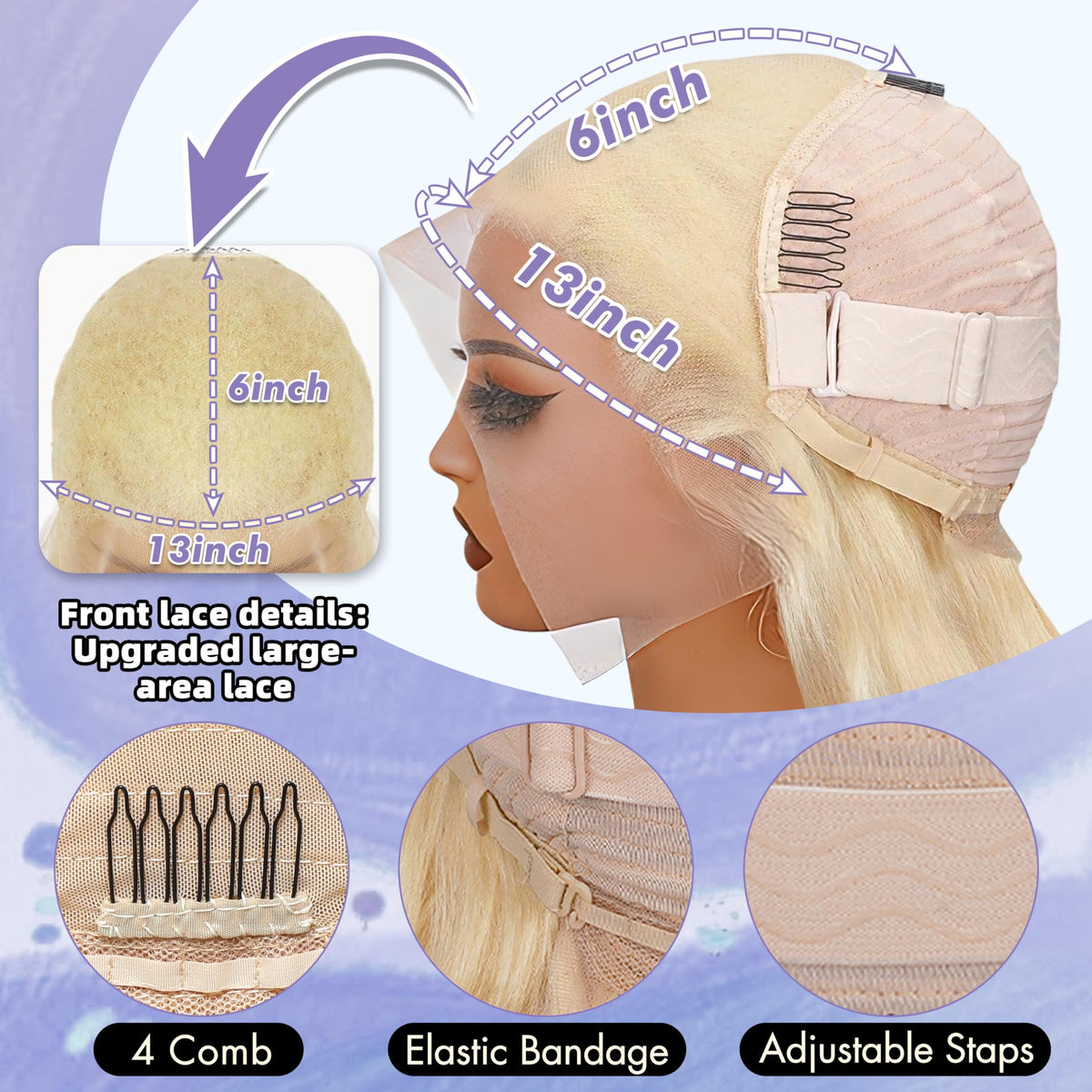 Texiora blonde wig ideal for parties and events with effortless glam.