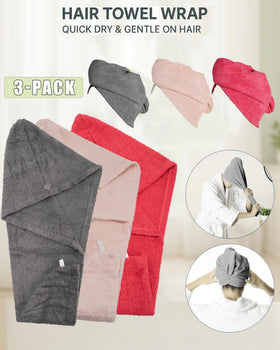 Textila Stores cotton hair wrap in grey supports long curls while absorbing water